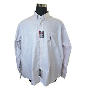 Chaps Classic‎ Fit Oxford Wrinkle Free Men's Button Down Shirt Multi Plaid 18.5